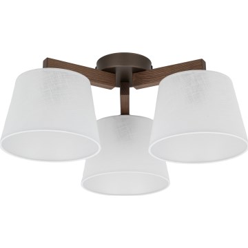 Brilagi - Pinnalle asennettava kattovalaisin LATTE 3xE27/60W/230V mänty/valkoinen