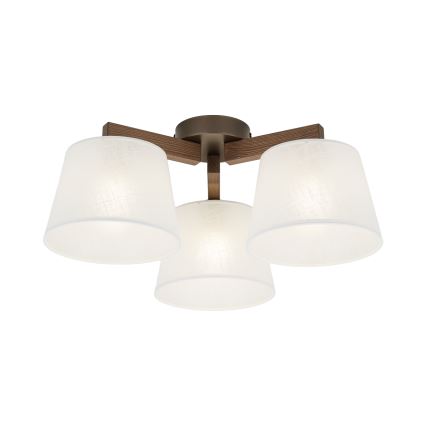 Brilagi - Pinnalle asennettava kattovalaisin LATTE 3xE27/60W/230V mänty/valkoinen