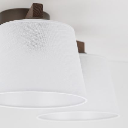 Brilagi - Pinnalle asennettava kattovalaisin LATTE 3xE27/60W/230V mänty/valkoinen