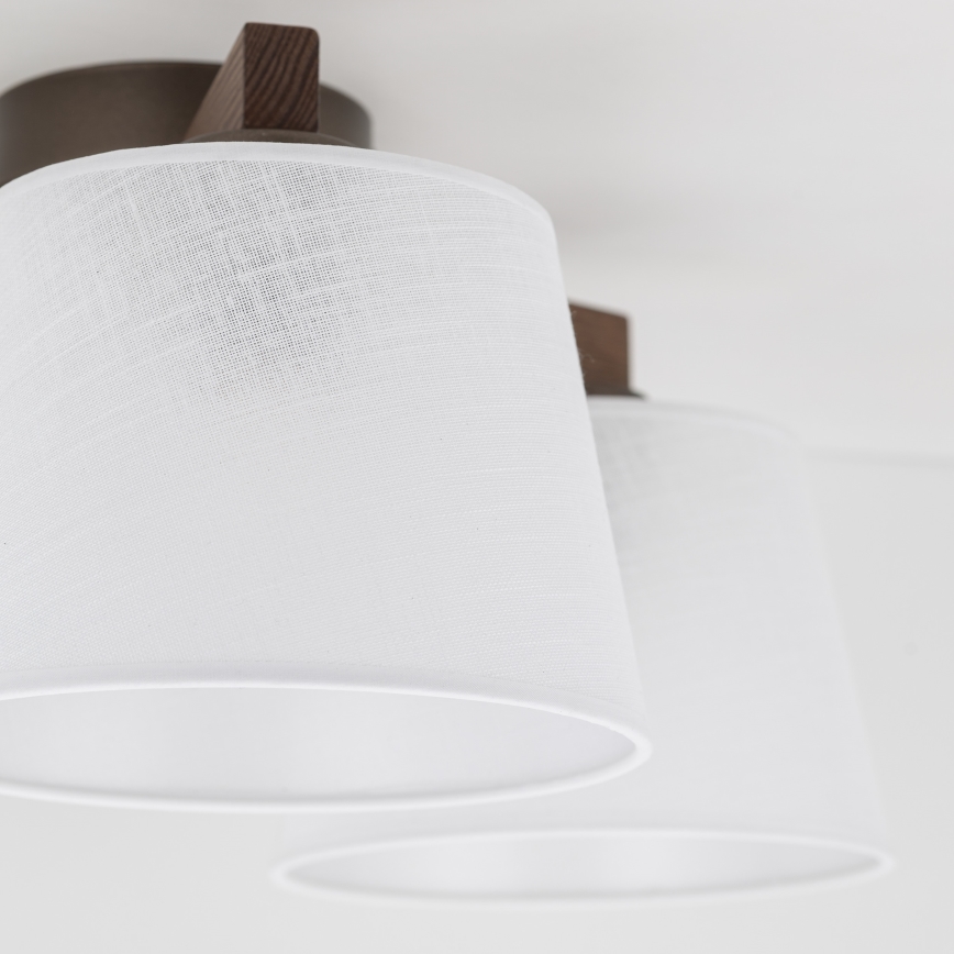 Brilagi - Pinnalle asennettava kattovalaisin LATTE 3xE27/60W/230V mänty/valkoinen