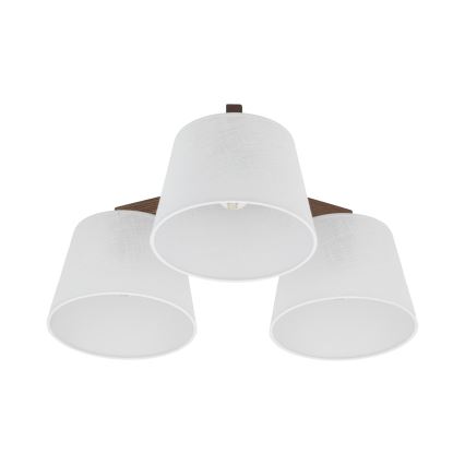 Brilagi - Pinnalle asennettava kattovalaisin LATTE 3xE27/60W/230V mänty/valkoinen