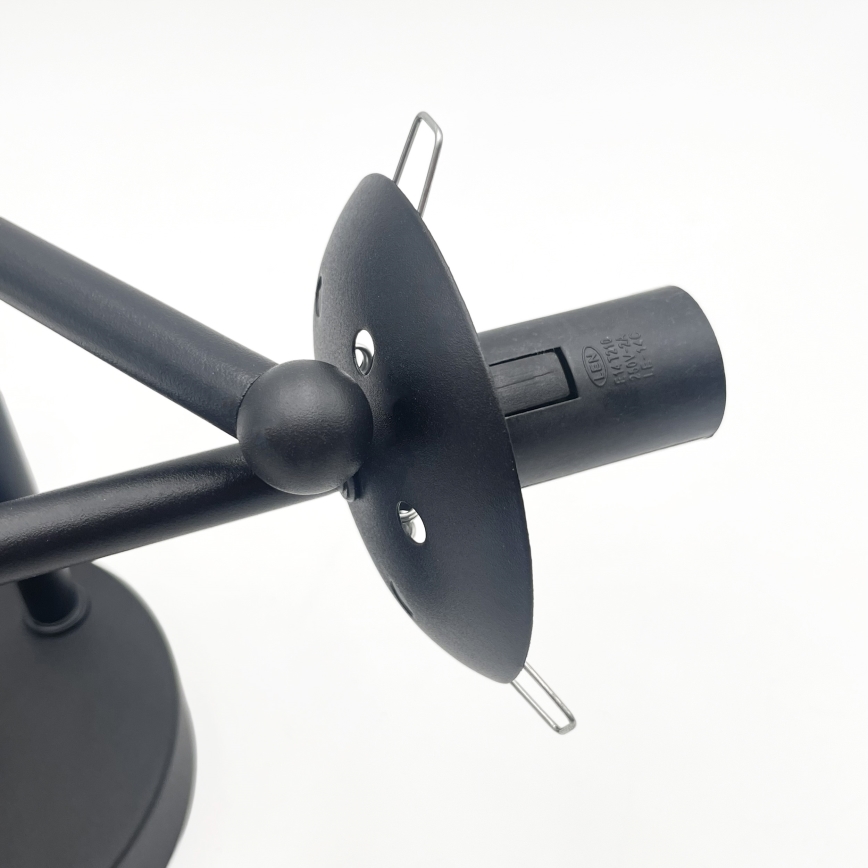 Brilagi - Pinta-asennettava MALIVA-kattokruunu 3xE14/15W/230V musta/savunharmaa