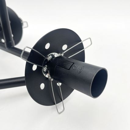 Brilagi - Pinta-asennettava MALIVA-kattokruunu 3xE14/15W/230V musta/savunharmaa