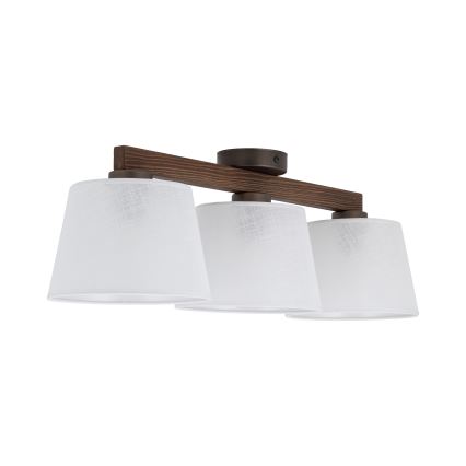 Brilagi - Pintakiinnitteinen kattovalaisin LATTE 3xE27/60W/230V mänty/valkoinen