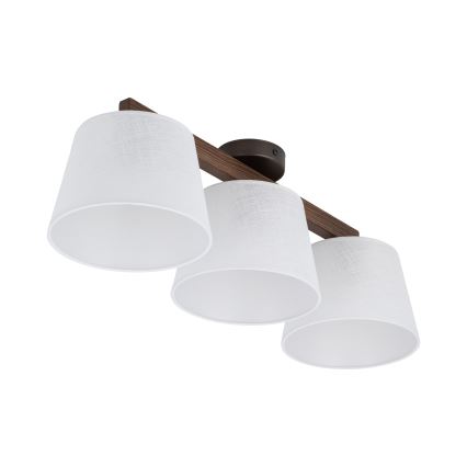 Brilagi - Pintakiinnitteinen kattovalaisin LATTE 3xE27/60W/230V mänty/valkoinen