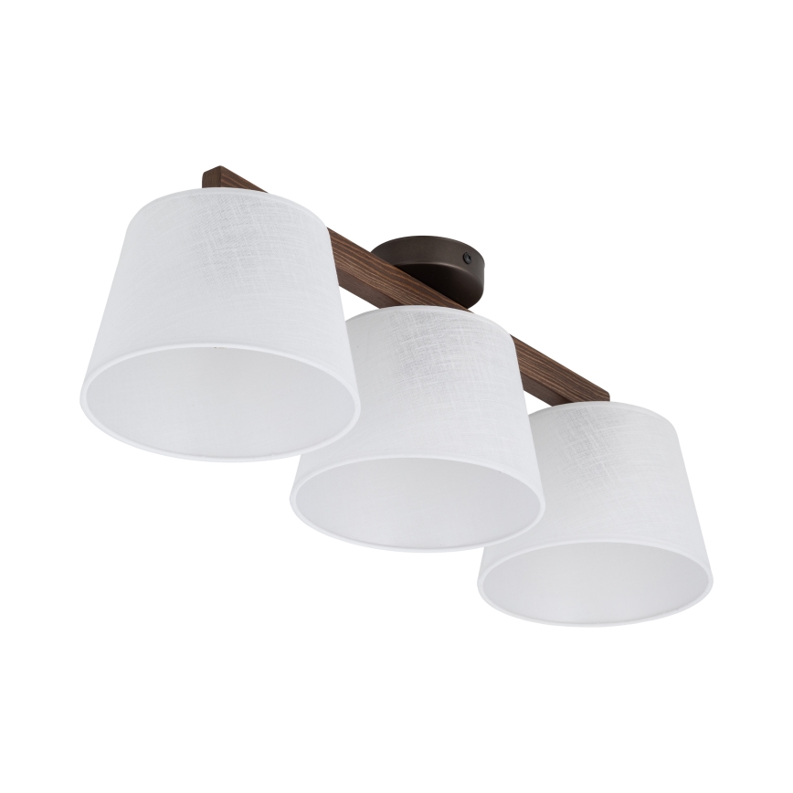 Brilagi - Pintakiinnitteinen kattovalaisin LATTE 3xE27/60W/230V mänty/valkoinen