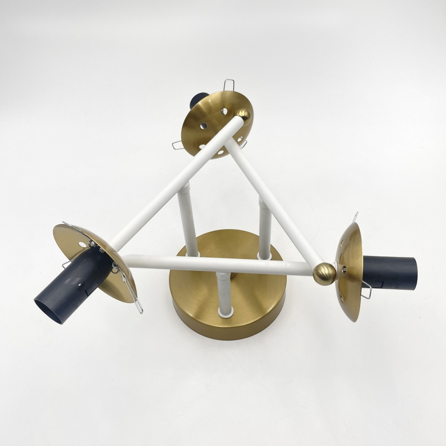 Brilagi - Pintakiinnitteinen kattovalaisin MALIVA 3xE14/15W/230V kulta/valkoinen