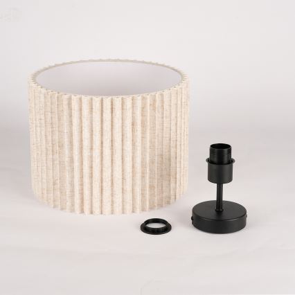 Brilagi - Pintakiinnitteinen kattovalaisin NORDIC WAVE 1xE27/15W/230V halkaisija 32 cm pellava/musta