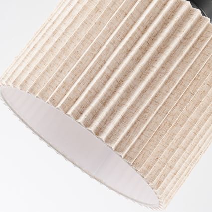 Brilagi - Pintakiinnitteinen kattovalaisin NORDIC WAVE 1xE27/15W/230V halkaisija 32 cm pellava/musta