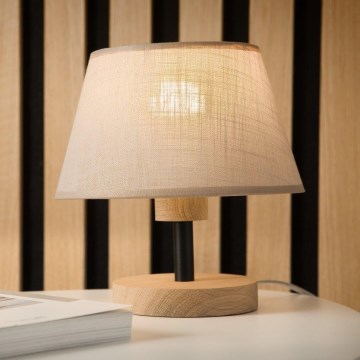 Brilagi - Pöytävalaisin ANTHONY 1xE27/60W/230V tammi/beige