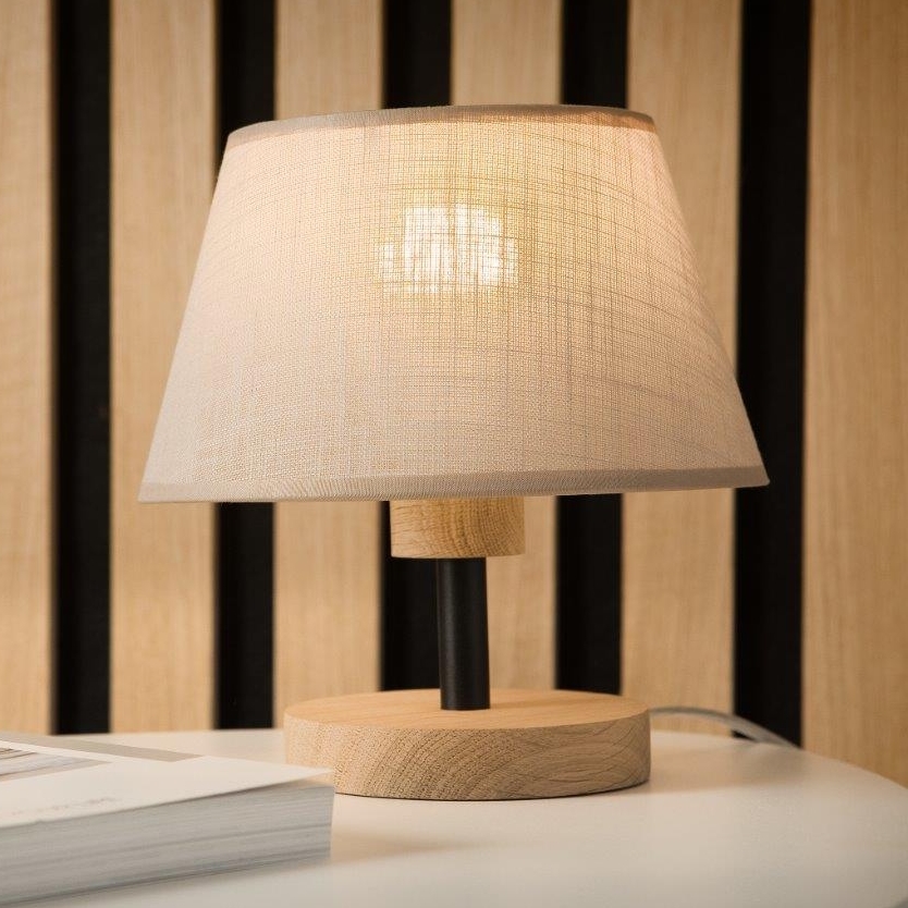 Brilagi - Pöytävalaisin ANTHONY 1xE27/60W/230V tammi/beige