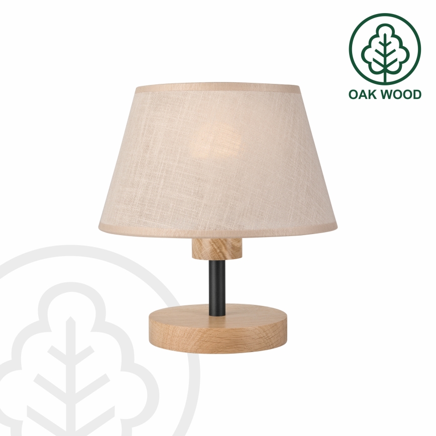 Brilagi - Pöytävalaisin ANTHONY 1xE27/60W/230V tammi/beige