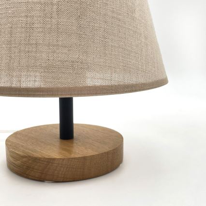 Brilagi - Pöytävalaisin ANTHONY 1xE27/60W/230V tammi/beige