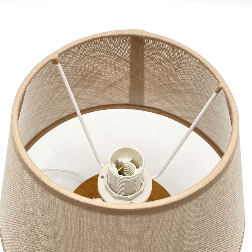 Brilagi - Pöytävalaisin ANTHONY 1xE27/60W/230V tammi/beige