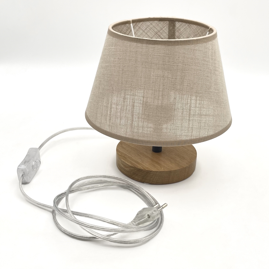 Brilagi - Pöytävalaisin ANTHONY 1xE27/60W/230V tammi/beige