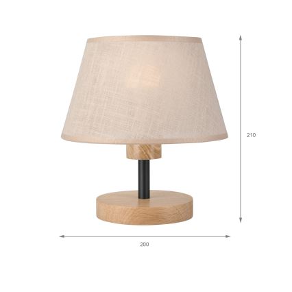 Brilagi - Pöytävalaisin ANTHONY 1xE27/60W/230V tammi/beige