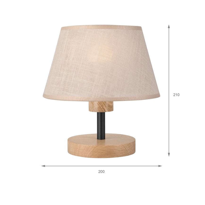 Brilagi - Pöytävalaisin ANTHONY 1xE27/60W/230V tammi/beige
