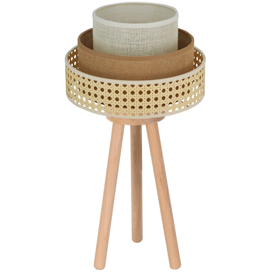 Brilagi - Pöytävalaisin CEDAR LUNETA 1xE27/15W/230V beige/ruskea/kerma