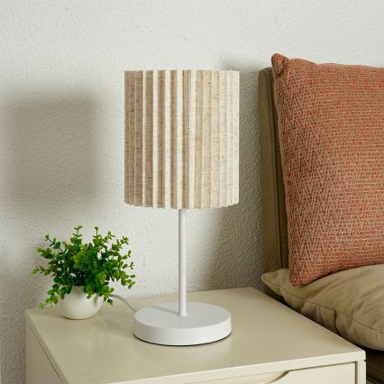 Brilagi - Pöytävalaisin NORDIC WAVE 1xE27/15W/230V pellava/valkoinen