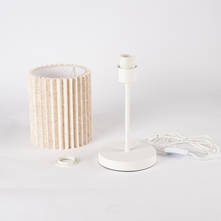 Brilagi - Pöytävalaisin NORDIC WAVE 1xE27/15W/230V pellava/valkoinen