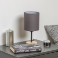 Brilagi - Pöytävalaisin NUBILA WOOD 1xE27/25W/230V tammi/antrasiitti