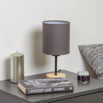 Brilagi - Pöytävalaisin NUBILA WOOD 1xE27/25W/230V tammi/antrasiitti