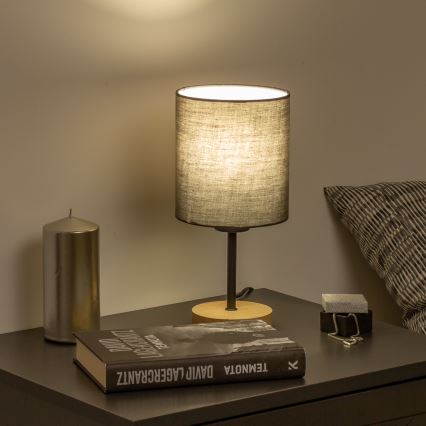 Brilagi - Pöytävalaisin NUBILA WOOD 1xE27/25W/230V tammi/antrasiitti