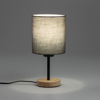 Brilagi - Pöytävalaisin NUBILA WOOD 1xE27/25W/230V tammi/antrasiitti