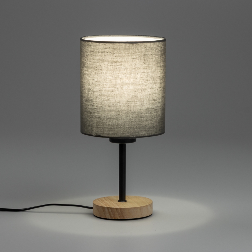Brilagi - Pöytävalaisin NUBILA WOOD 1xE27/25W/230V tammi/antrasiitti