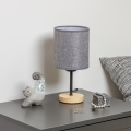 Brilagi - Pöytävalaisin NUBILA WOOD 1xE27/25W/230V tammi/harmaa