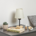 Brilagi - Pöytävalaisin NUBILA WOOD 1xE27/25W/230V tammi/kerma