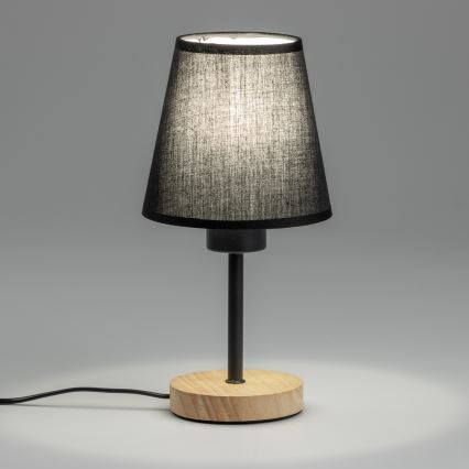 Brilagi - Pöytävalaisin NUBILA WOOD 1xE27/25W/230V tammi/musta
