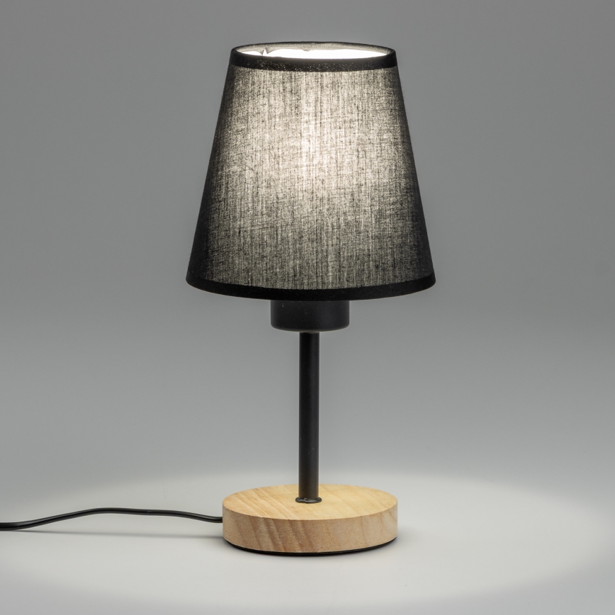 Brilagi - Pöytävalaisin NUBILA WOOD 1xE27/25W/230V tammi/musta