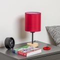 Brilagi - Pöytävalaisin NUBILA WOOD 1xE27/25W/230V tammi/Pompeilainen punainen