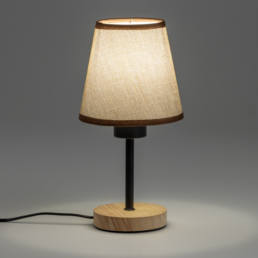Brilagi - Pöytävalaisin NUBILA WOOD 1xE27/25W/230V tammi/ruskea