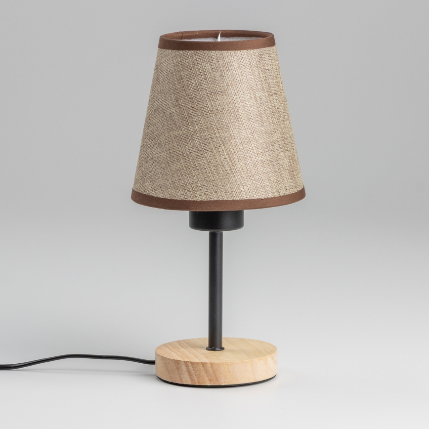 Brilagi - Pöytävalaisin NUBILA WOOD 1xE27/25W/230V tammi/ruskea