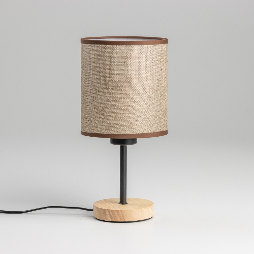 Brilagi - Pöytävalaisin NUBILA WOOD 1xE27/25W/230V tammi/ruskea