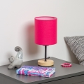 Brilagi - Pöytävalaisin NUBILA WOOD 1xE27/25W/230V tammi/vaaleanpunainen
