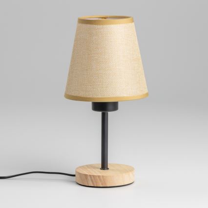 Brilagi - Pöytävalaisin NUBILA WOOD 1xE27/25W/230V tammi/vaaleanruskea