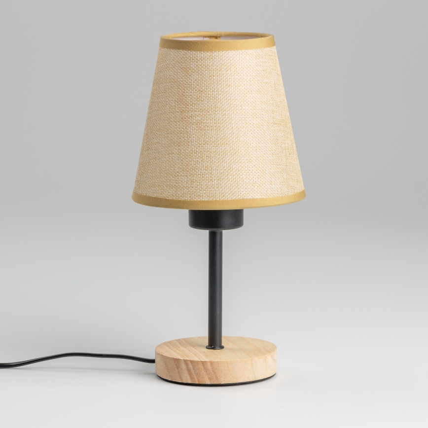Brilagi - Pöytävalaisin NUBILA WOOD 1xE27/25W/230V tammi/vaaleanruskea