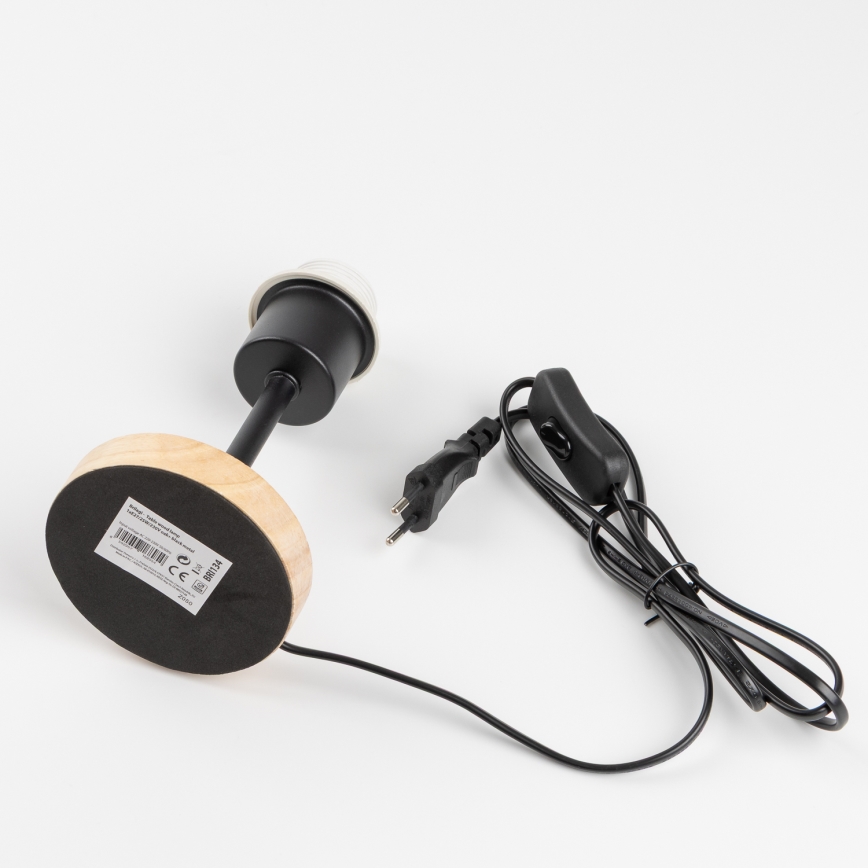Brilagi - Pöytävalaisin NUBILA WOOD 1xE27/25W/230V tammi/vaaleanruskea