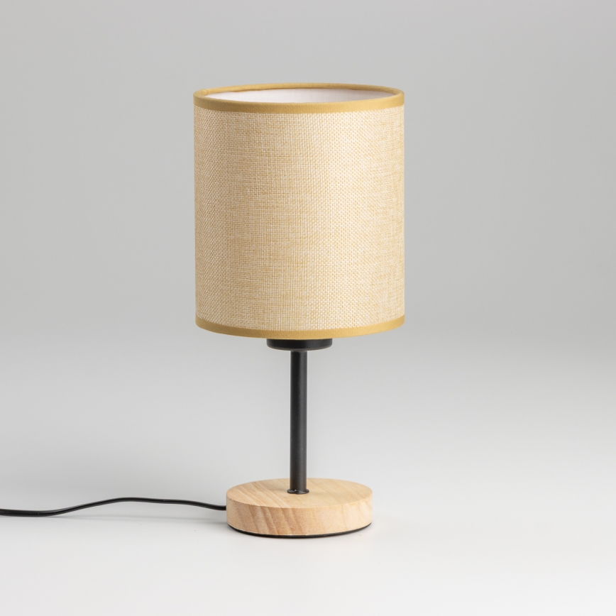 Brilagi - Pöytävalaisin NUBILA WOOD 1xE27/25W/230V tammi/vaaleanruskea