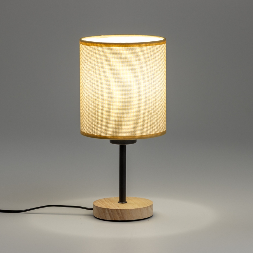 Brilagi - Pöytävalaisin NUBILA WOOD 1xE27/25W/230V tammi/vaaleanruskea