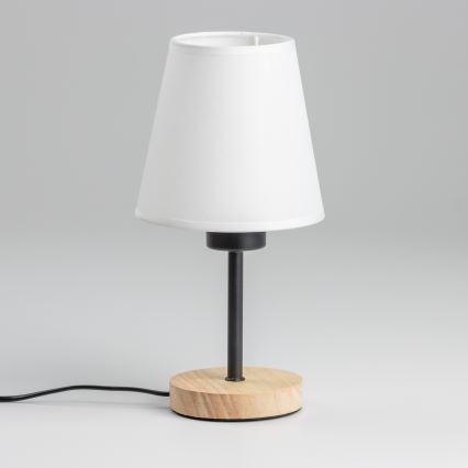 Brilagi - Pöytävalaisin NUBILA WOOD 1xE27/25W/230V tammi/valkoinen