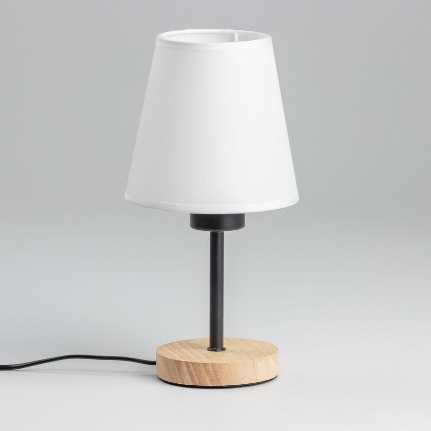 Brilagi - Pöytävalaisin NUBILA WOOD 1xE27/25W/230V tammi/valkoinen