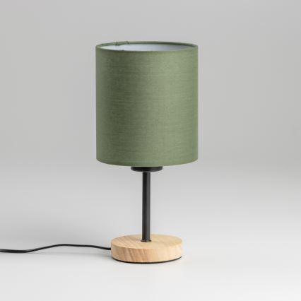Brilagi - Pöytävalaisin NUBILA WOOD 1xE27/25W/230V tammi/vihreä