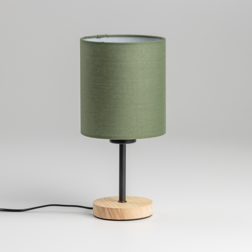 Brilagi - Pöytävalaisin NUBILA WOOD 1xE27/25W/230V tammi/vihreä