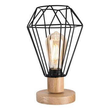 Brilagi - Pöytävalaisin WOODY BASKET 1xE27/60W/230V tammi