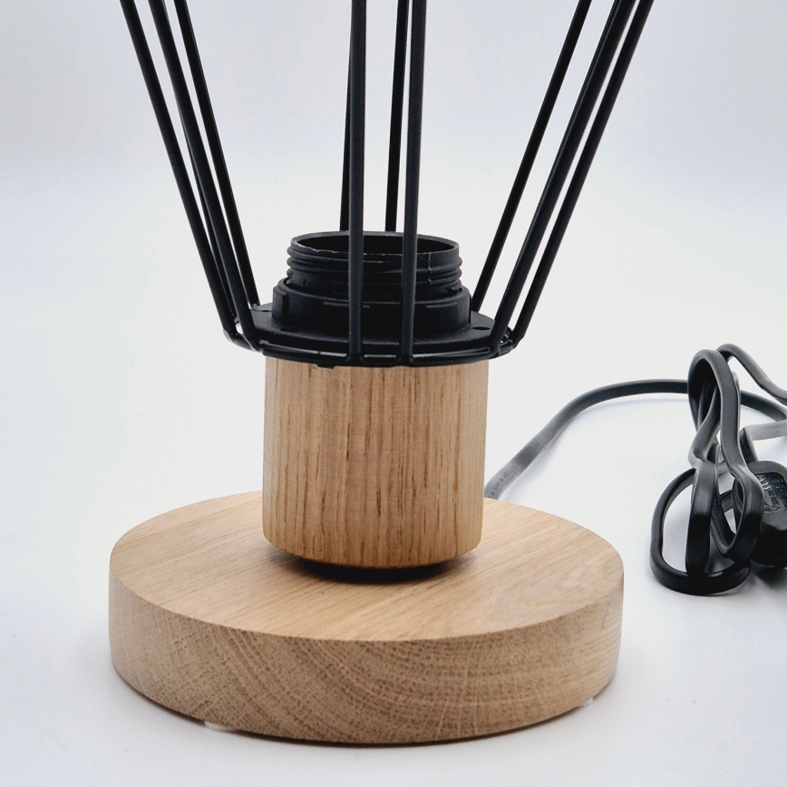 Brilagi - Pöytävalaisin WOODY BASKET 1xE27/60W/230V tammi