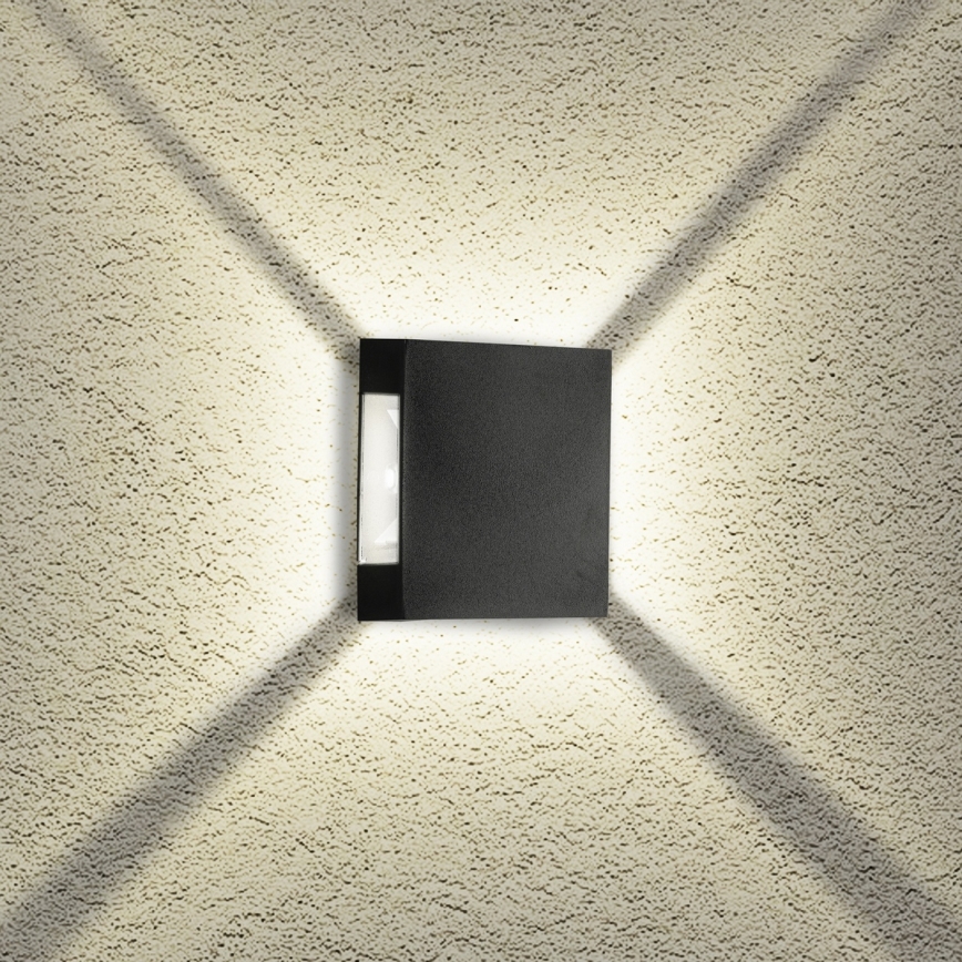 Brilagi - QUADRAY ulkoseinävalaisin LED/4W/230V, musta, IP65